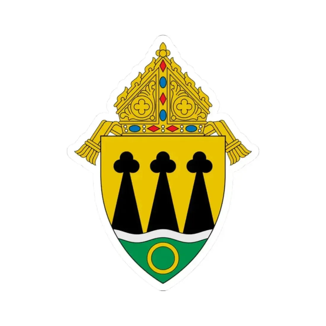 Diocese of Rapid City - STICKER Vinyl Kiss-Cut Decal 2 Inch White - The Sticker Space