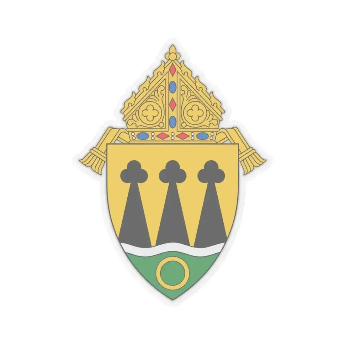Diocese of Rapid City - STICKER Vinyl Kiss-Cut Decal 3 Inch Transparent - The Sticker Space