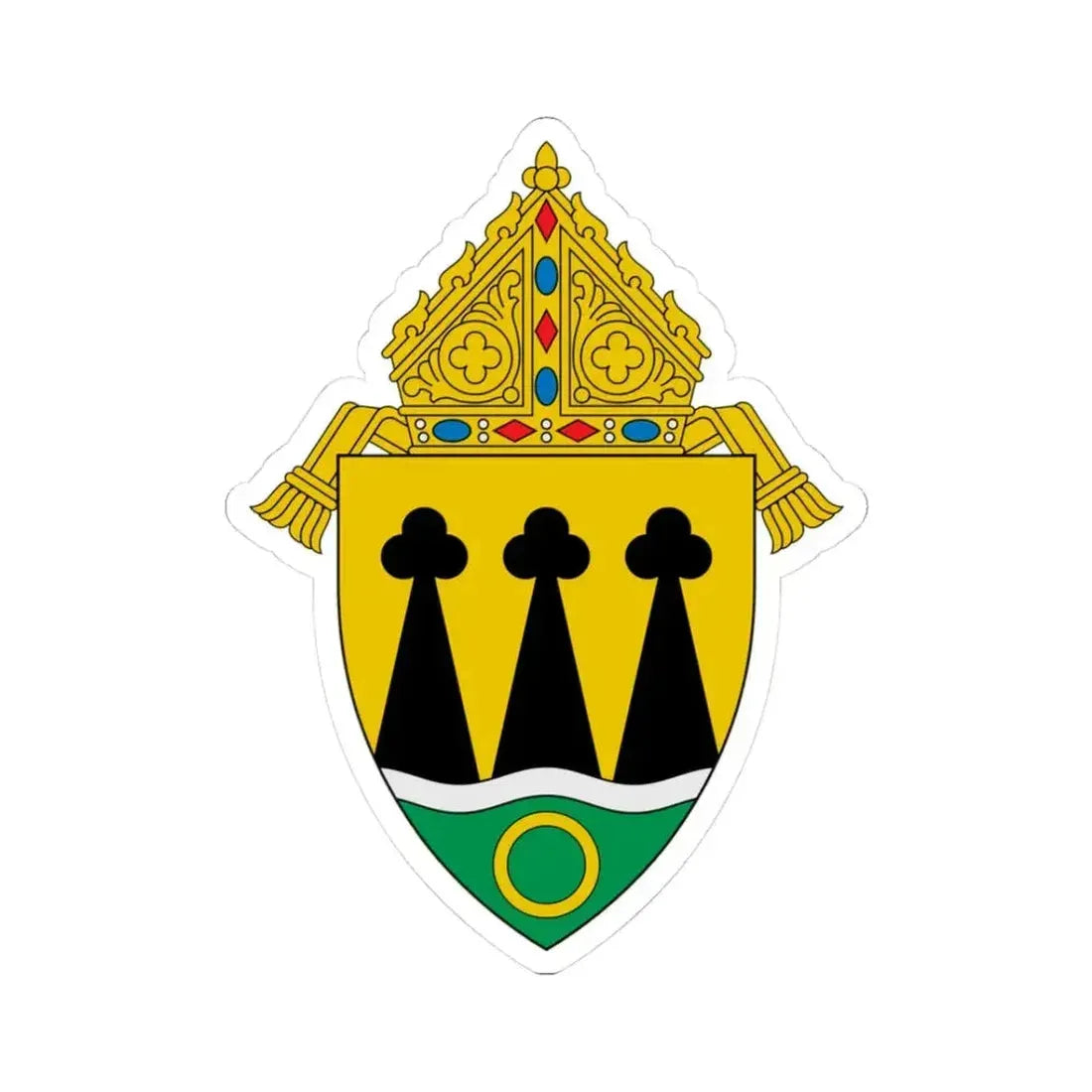 Diocese of Rapid City - STICKER Vinyl Kiss-Cut Decal 3 Inch White - The Sticker Space