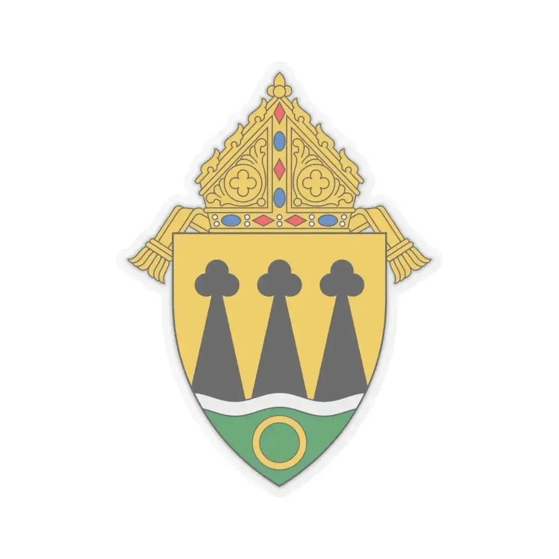 Diocese of Rapid City - STICKER Vinyl Kiss-Cut Decal 4 Inch Transparent - The Sticker Space