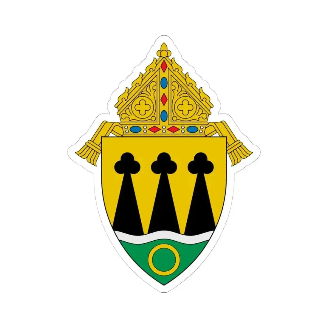 Diocese of Rapid City - STICKER Vinyl Kiss-Cut Decal 4 Inch White - The Sticker Space