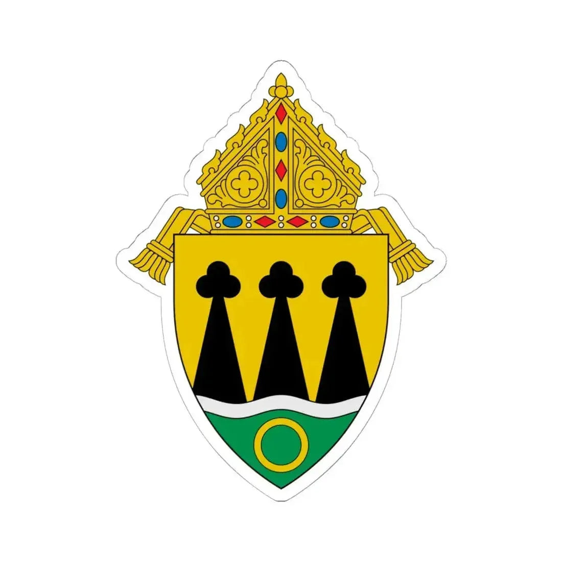 Diocese of Rapid City - STICKER Vinyl Kiss-Cut Decal 6 Inch White - The Sticker Space