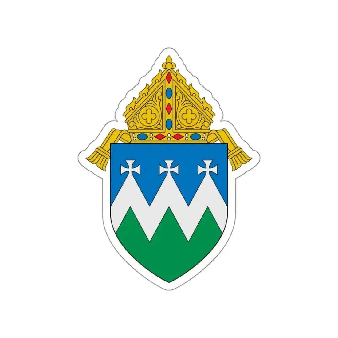 Diocese of Reno - STICKER Vinyl Die-Cut Decal White Die-Cut 3 Inch - The Sticker Space