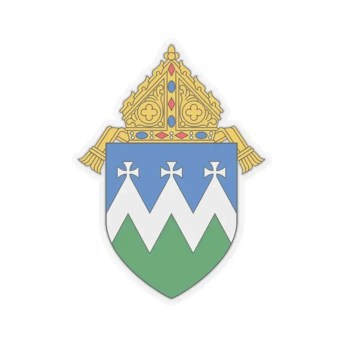 Diocese of Reno - STICKER Vinyl Kiss-Cut Decal 2 Inch Transparent - The Sticker Space