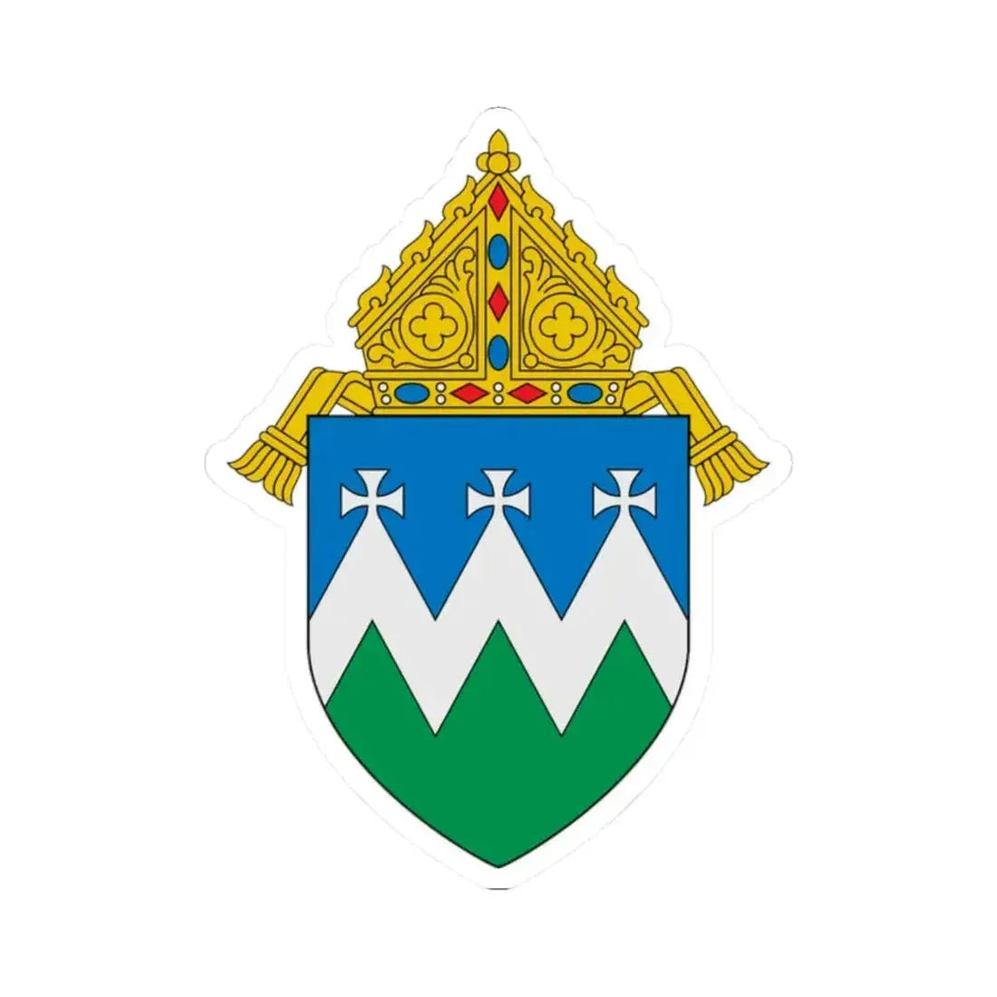 Diocese of Reno - STICKER Vinyl Kiss-Cut Decal 2 Inch White - The Sticker Space