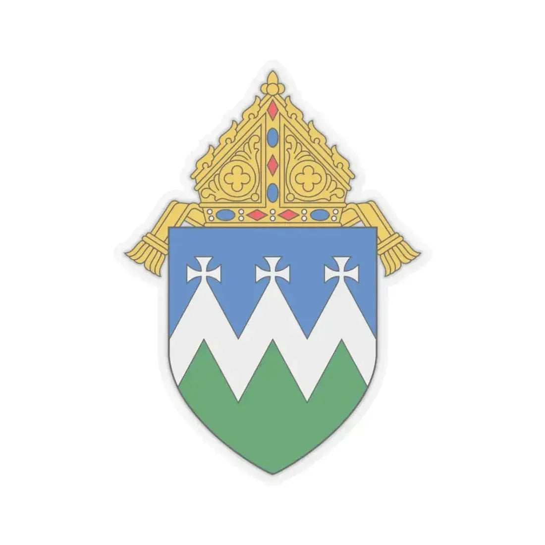 Diocese of Reno - STICKER Vinyl Kiss-Cut Decal 3 Inch Transparent - The Sticker Space