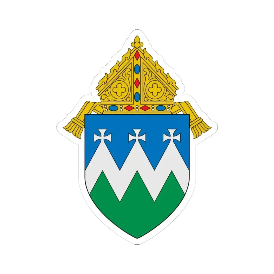 Diocese of Reno - STICKER Vinyl Kiss-Cut Decal 3 Inch White - The Sticker Space