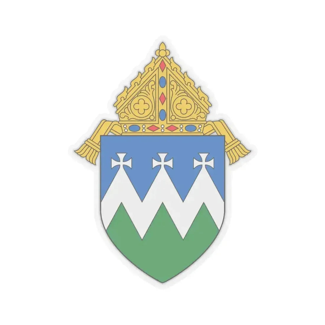 Diocese of Reno - STICKER Vinyl Kiss-Cut Decal 4 Inch Transparent - The Sticker Space