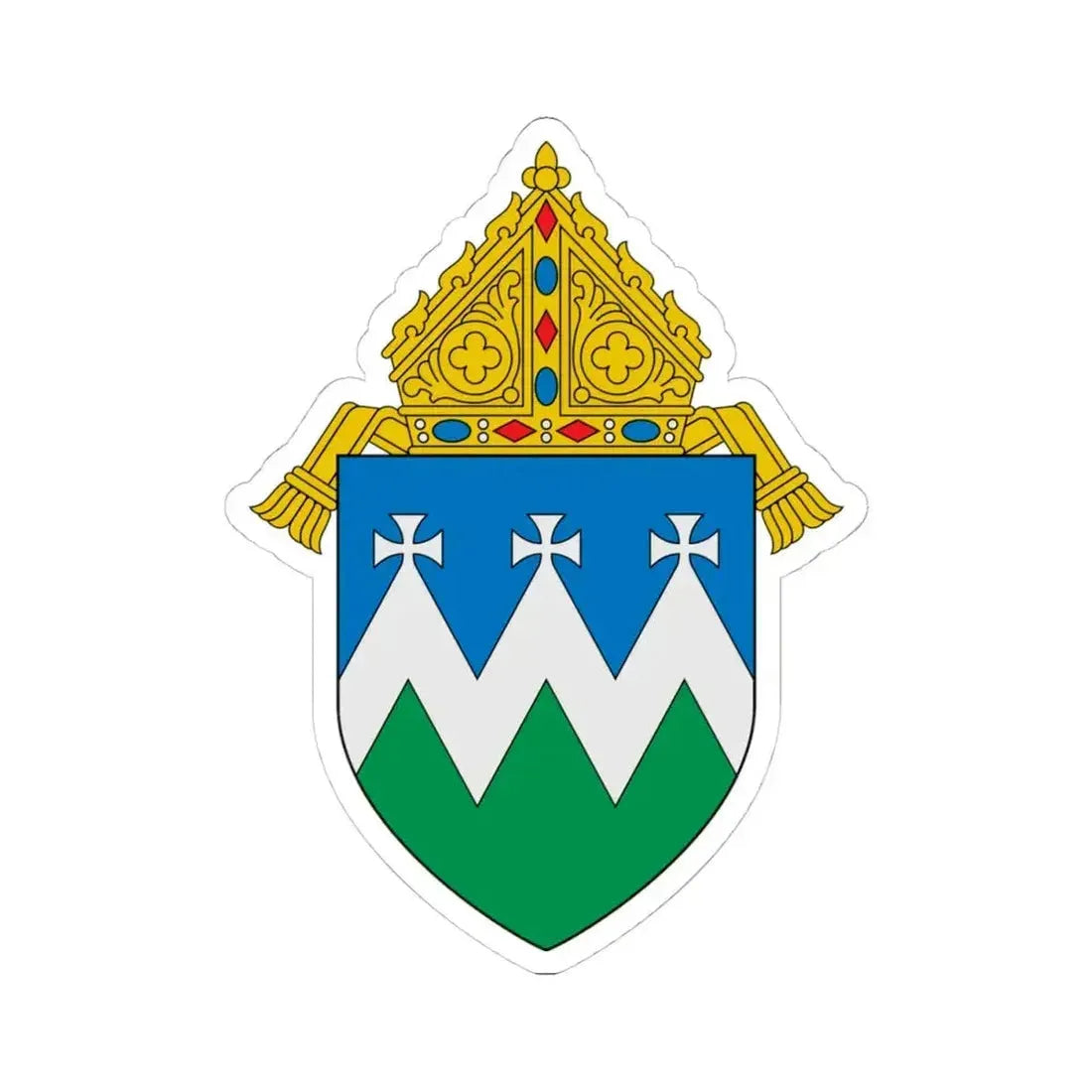 Diocese of Reno - STICKER Vinyl Kiss-Cut Decal 4 Inch White - The Sticker Space