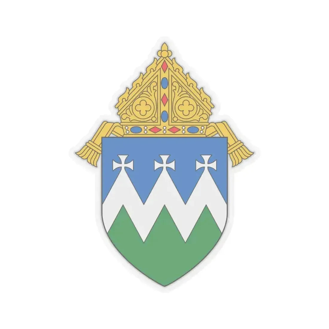 Diocese of Reno - STICKER Vinyl Kiss-Cut Decal 6 Inch Transparent - The Sticker Space