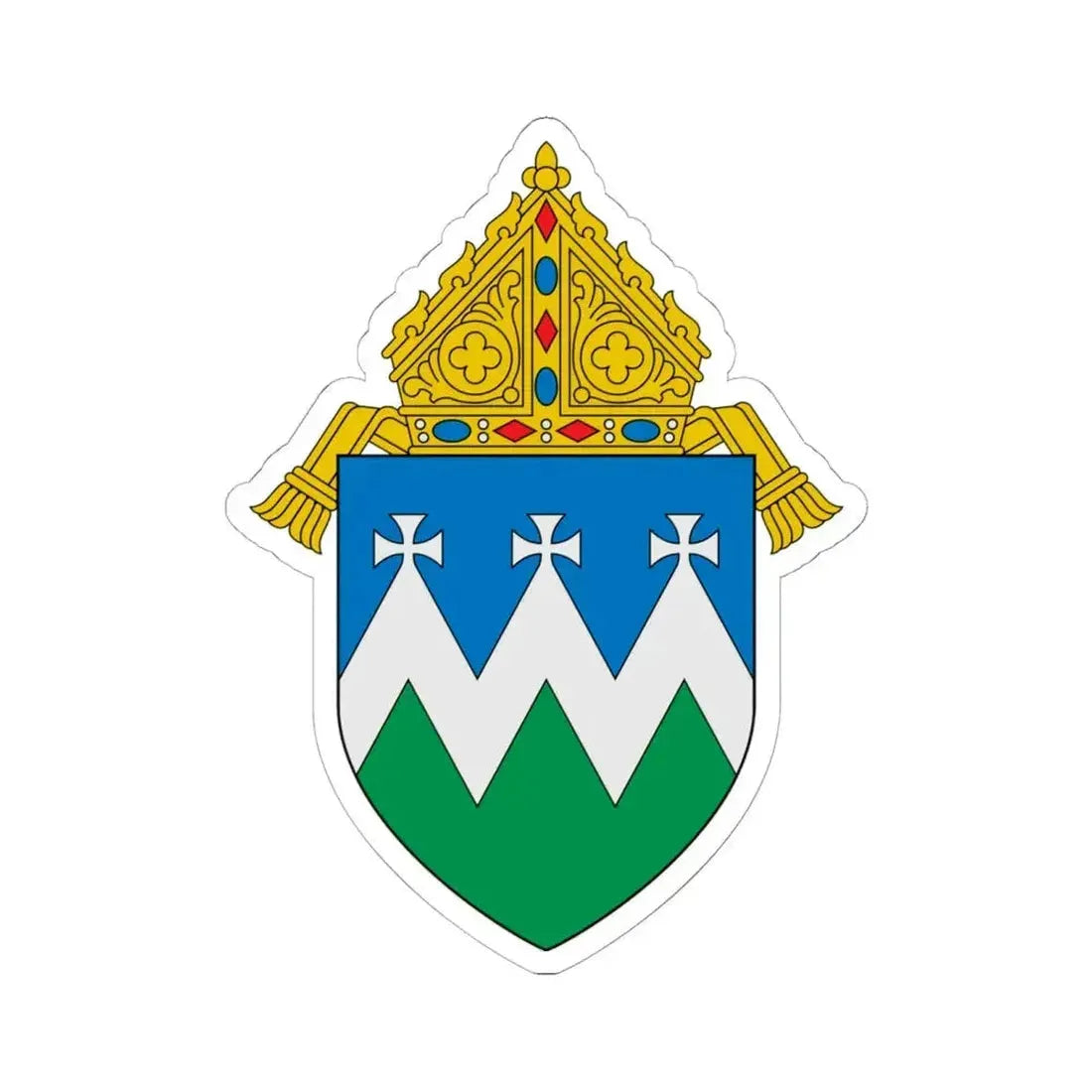 Diocese of Reno - STICKER Vinyl Kiss-Cut Decal 6 Inch White - The Sticker Space