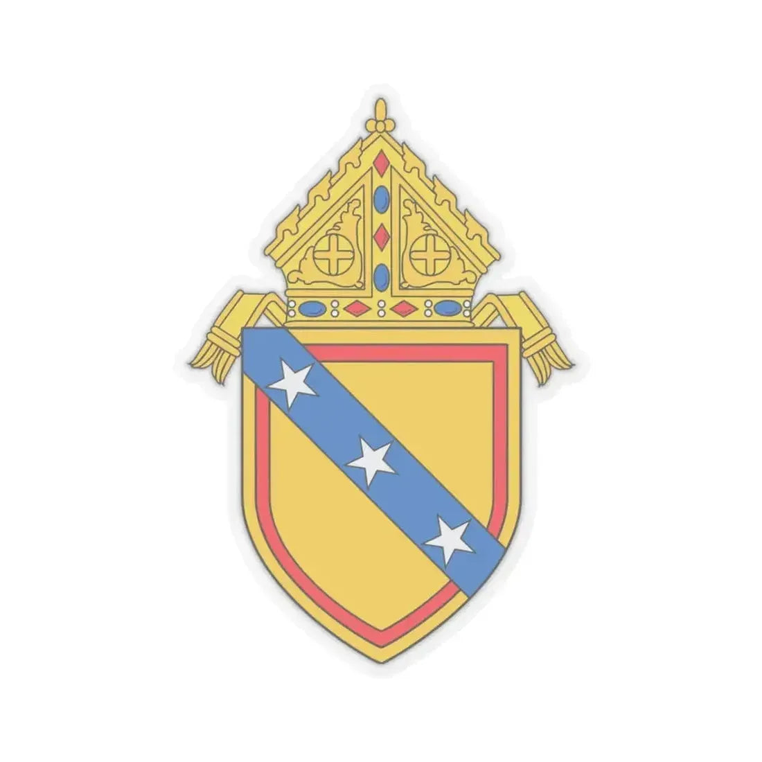 Diocese of Richmond 2 - STICKER Vinyl Kiss-Cut Decal 3 Inch Transparent - The Sticker Space