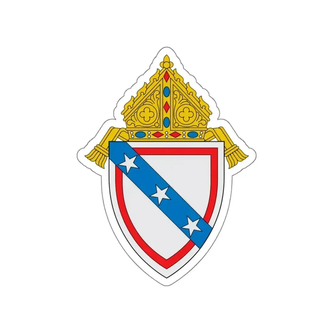Diocese of Richmond - STICKER Vinyl Die-Cut Decal White Die-Cut 5 Inch - The Sticker Space