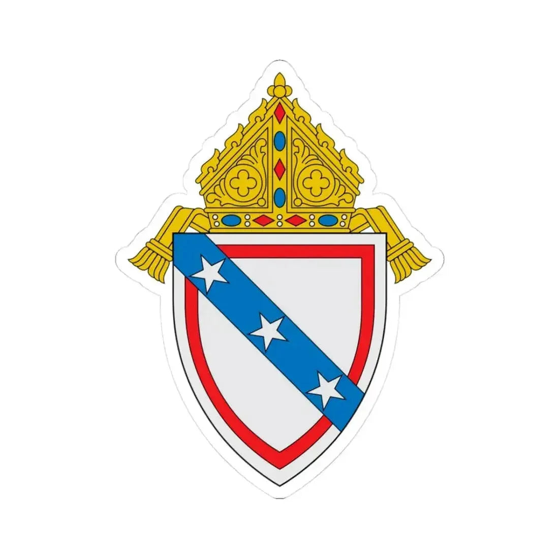 Diocese of Richmond - STICKER Vinyl Kiss-Cut Decal 3 Inch White - The Sticker Space