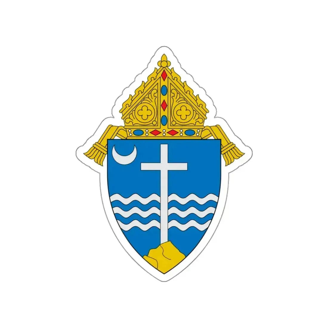 Diocese of Rockford - STICKER Vinyl Die-Cut Decal White Die-Cut 3 Inch - The Sticker Space