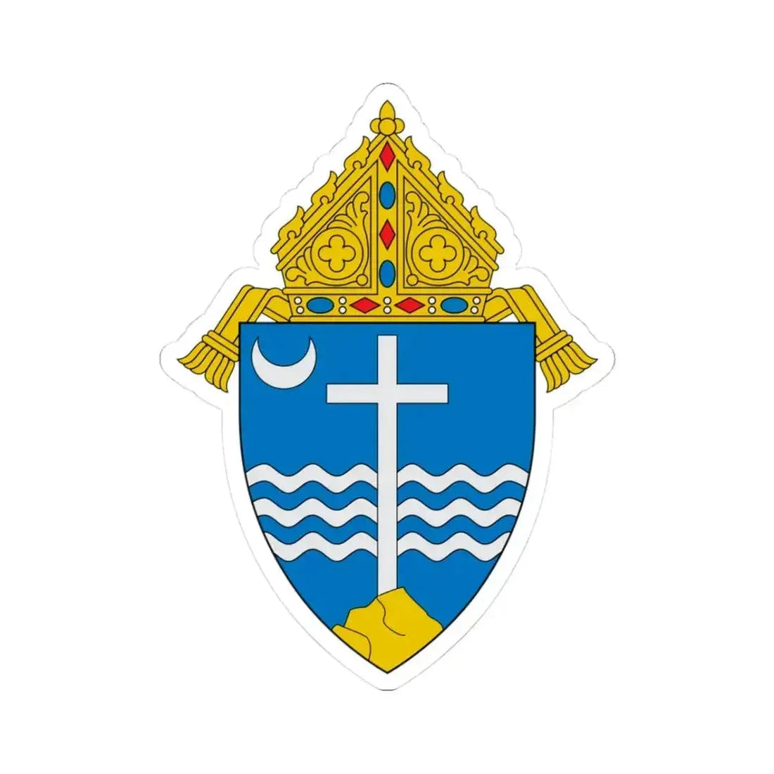 Diocese of Rockford - STICKER Vinyl Kiss-Cut Decal 3 Inch White - The Sticker Space