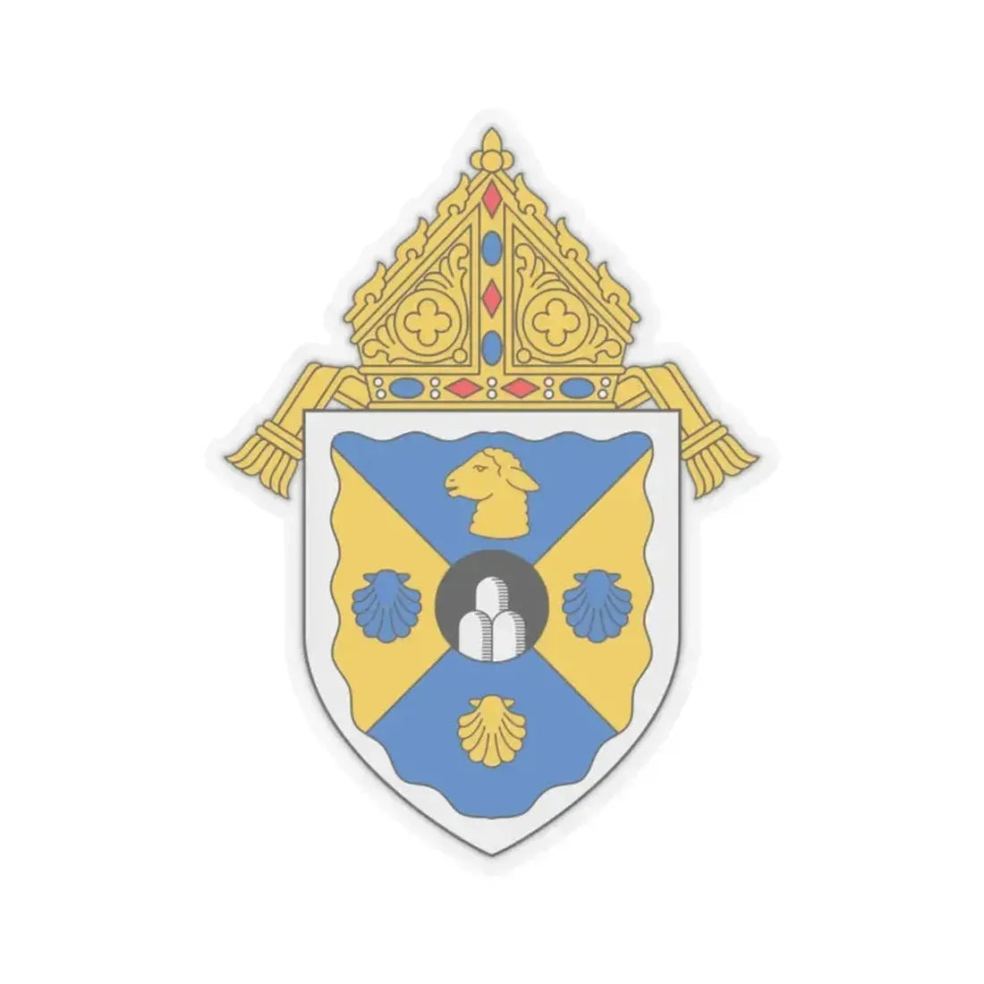 Diocese of Rockville Centre - STICKER Vinyl Kiss-Cut Decal 2 Inch Transparent - The Sticker Space