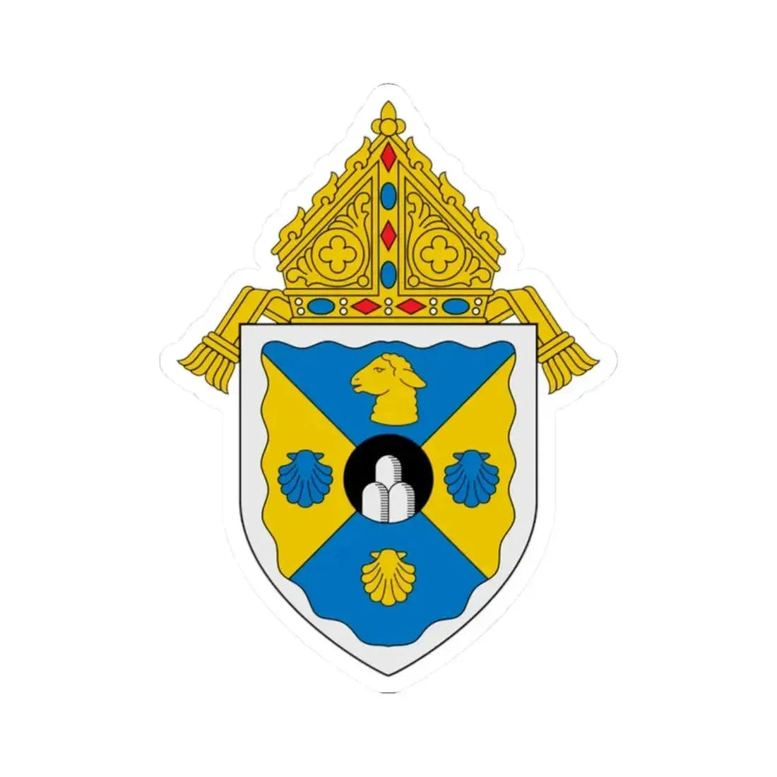 Diocese of Rockville Centre - STICKER Vinyl Kiss-Cut Decal 2 Inch White - The Sticker Space