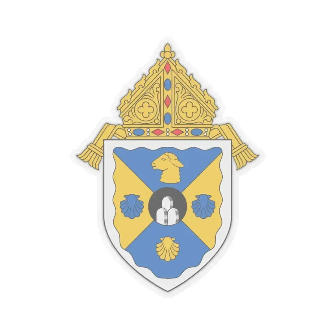 Diocese of Rockville Centre - STICKER Vinyl Kiss-Cut Decal 3 Inch Transparent - The Sticker Space