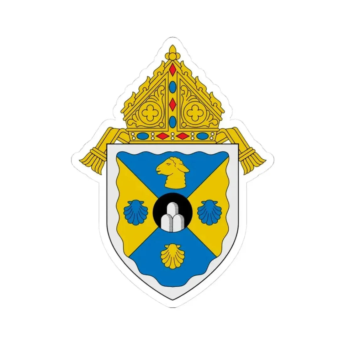 Diocese of Rockville Centre - STICKER Vinyl Kiss-Cut Decal 3 Inch White - The Sticker Space