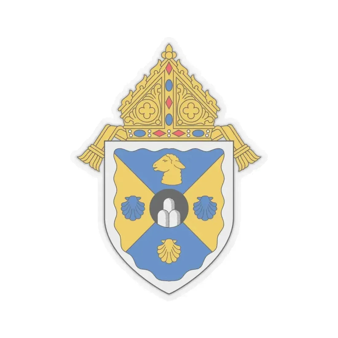 Diocese of Rockville Centre - STICKER Vinyl Kiss-Cut Decal 4 Inch Transparent - The Sticker Space