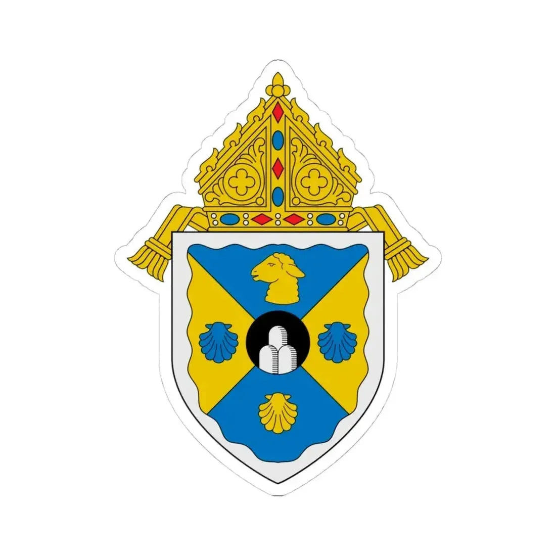 Diocese of Rockville Centre - STICKER Vinyl Kiss-Cut Decal 4 Inch White - The Sticker Space