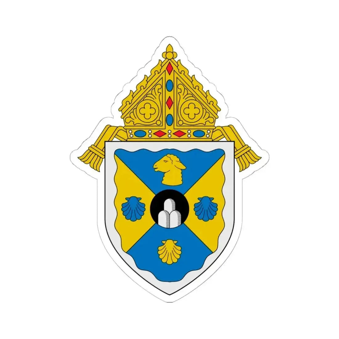 Diocese of Rockville Centre - STICKER Vinyl Kiss-Cut Decal 6 Inch White - The Sticker Space