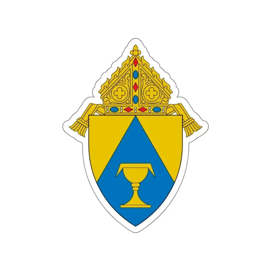 Diocese of Sacramento - STICKER Vinyl Die-Cut Decal White Die-Cut 4 Inch - The Sticker Space