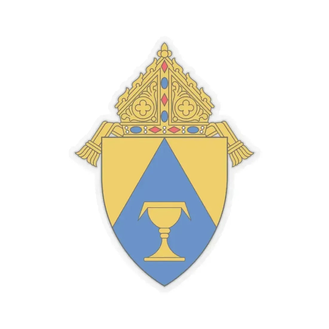 Diocese of Sacramento - STICKER Vinyl Kiss-Cut Decal 2 Inch Transparent - The Sticker Space