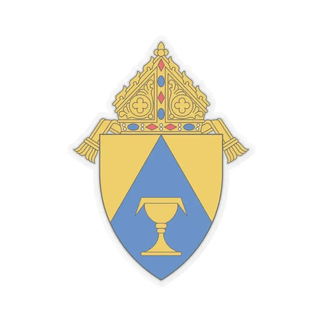 Diocese of Sacramento - STICKER Vinyl Kiss-Cut Decal 3 Inch Transparent - The Sticker Space