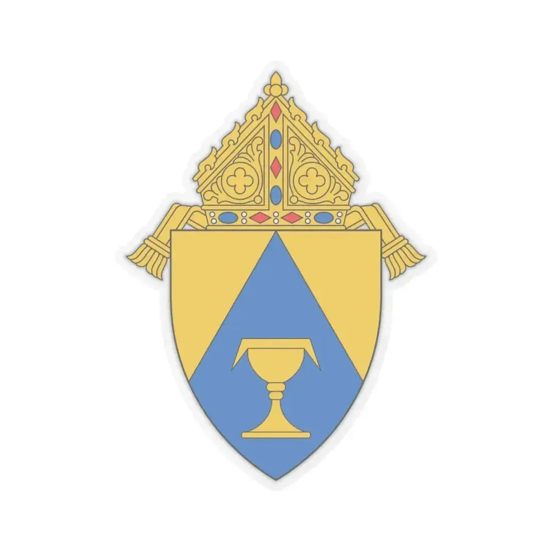 Diocese of Sacramento - STICKER Vinyl Kiss-Cut Decal 4 Inch Transparent - The Sticker Space