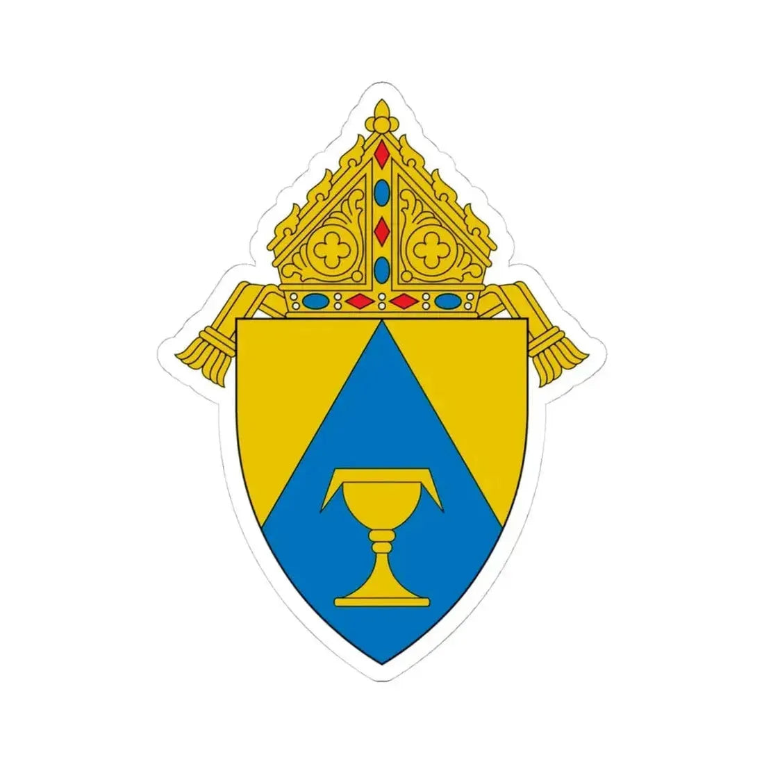 Diocese of Sacramento - STICKER Vinyl Kiss-Cut Decal 4 Inch White - The Sticker Space