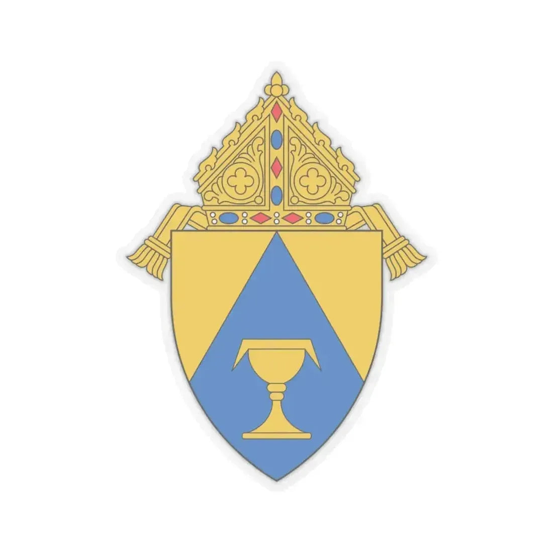 Diocese of Sacramento - STICKER Vinyl Kiss-Cut Decal 6 Inch Transparent - The Sticker Space