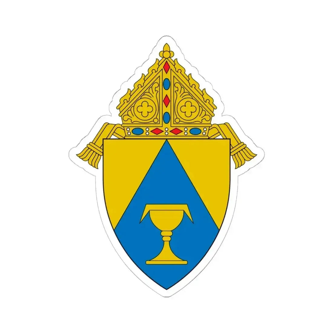 Diocese of Sacramento - STICKER Vinyl Kiss-Cut Decal 6 Inch White - The Sticker Space