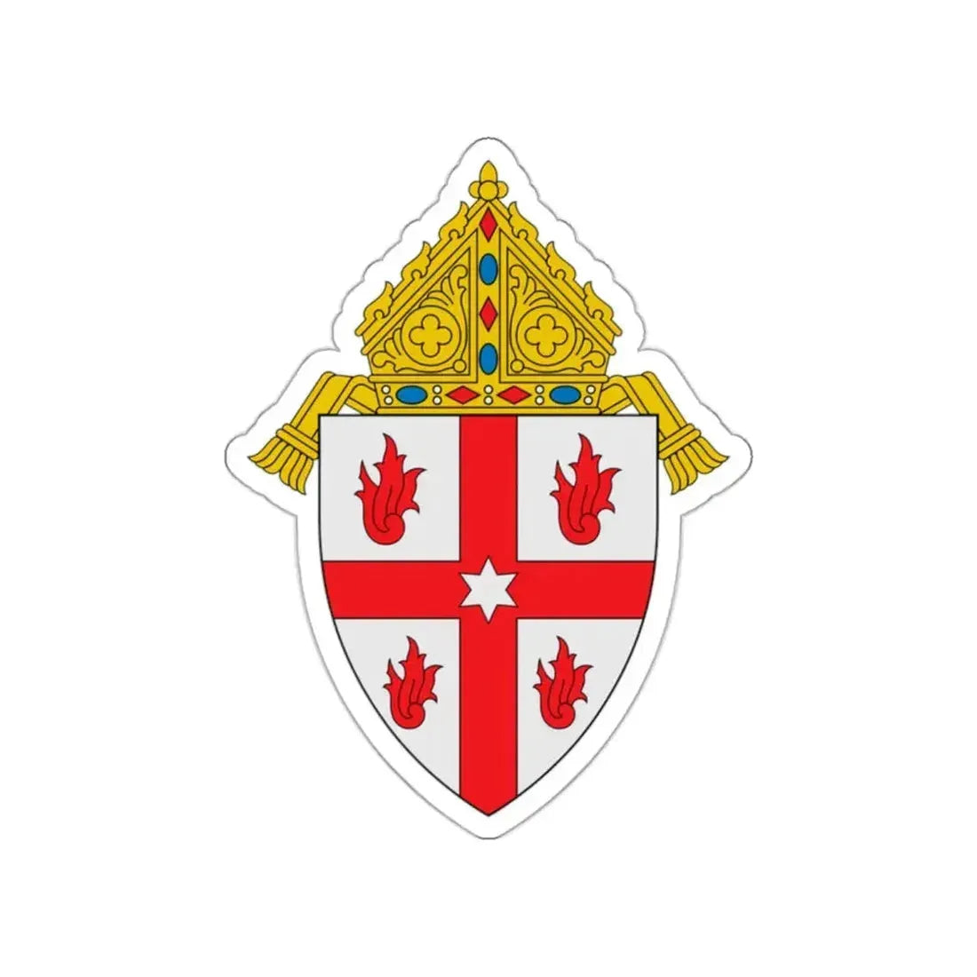 Diocese of Saginaw - STICKER Vinyl Die-Cut Decal White Die-Cut 2 Inch - The Sticker Space