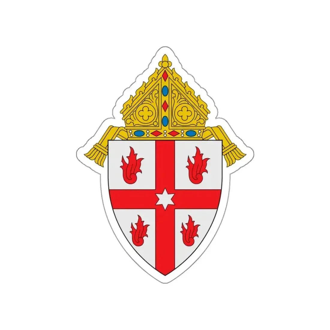 Diocese of Saginaw - STICKER Vinyl Die-Cut Decal White Die-Cut 3 Inch - The Sticker Space