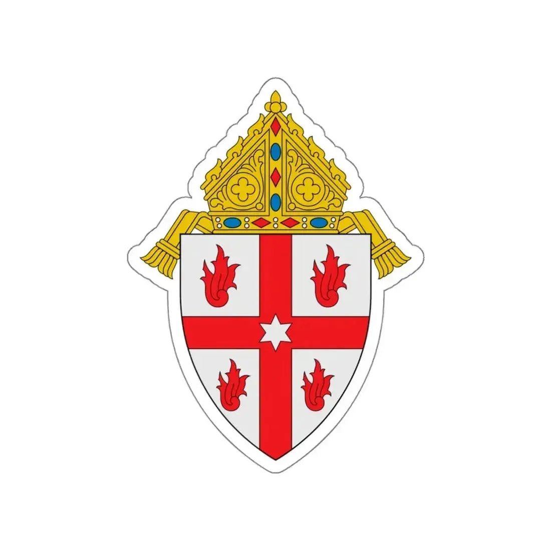 Diocese of Saginaw - STICKER Vinyl Die-Cut Decal White Die-Cut 5 Inch - The Sticker Space