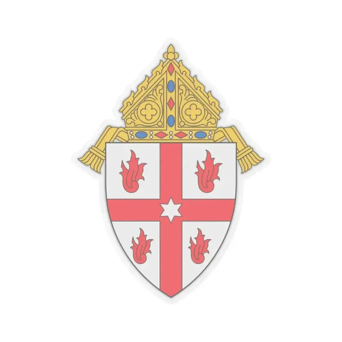 Diocese of Saginaw - STICKER Vinyl Kiss-Cut Decal 2 Inch Transparent - The Sticker Space