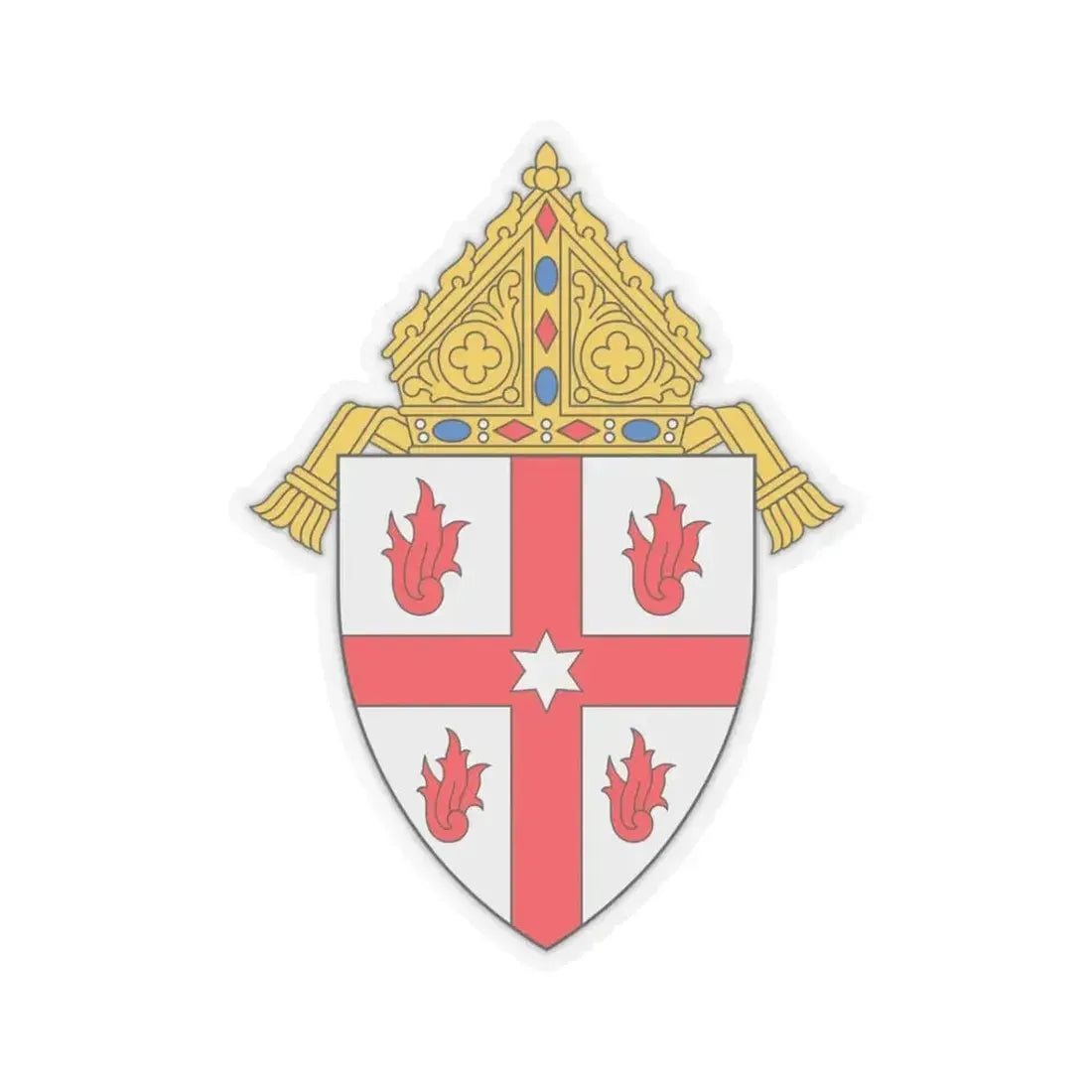 Diocese of Saginaw - STICKER Vinyl Kiss-Cut Decal 3 Inch Transparent - The Sticker Space