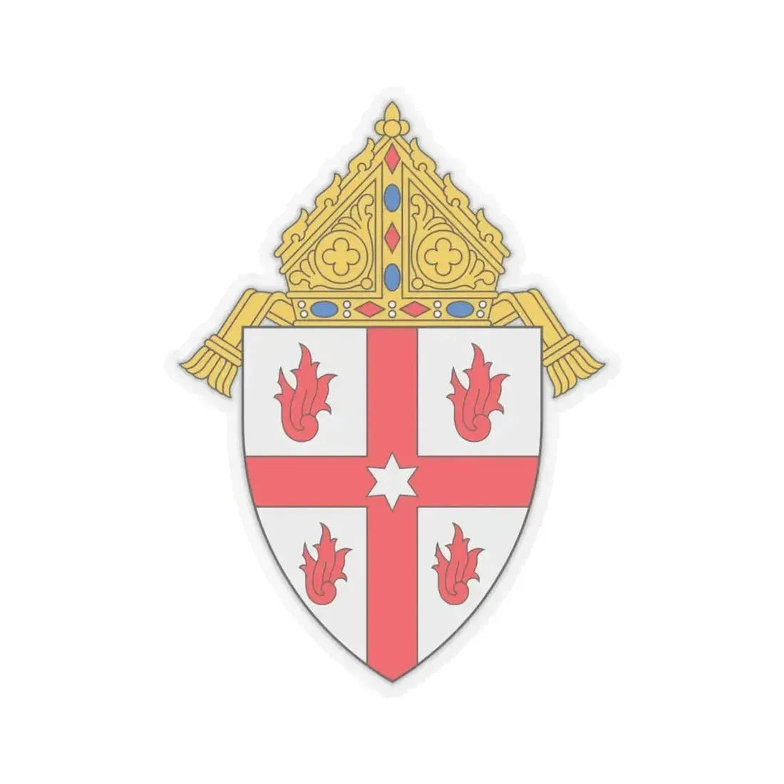 Diocese of Saginaw - STICKER Vinyl Kiss-Cut Decal 6 Inch Transparent - The Sticker Space