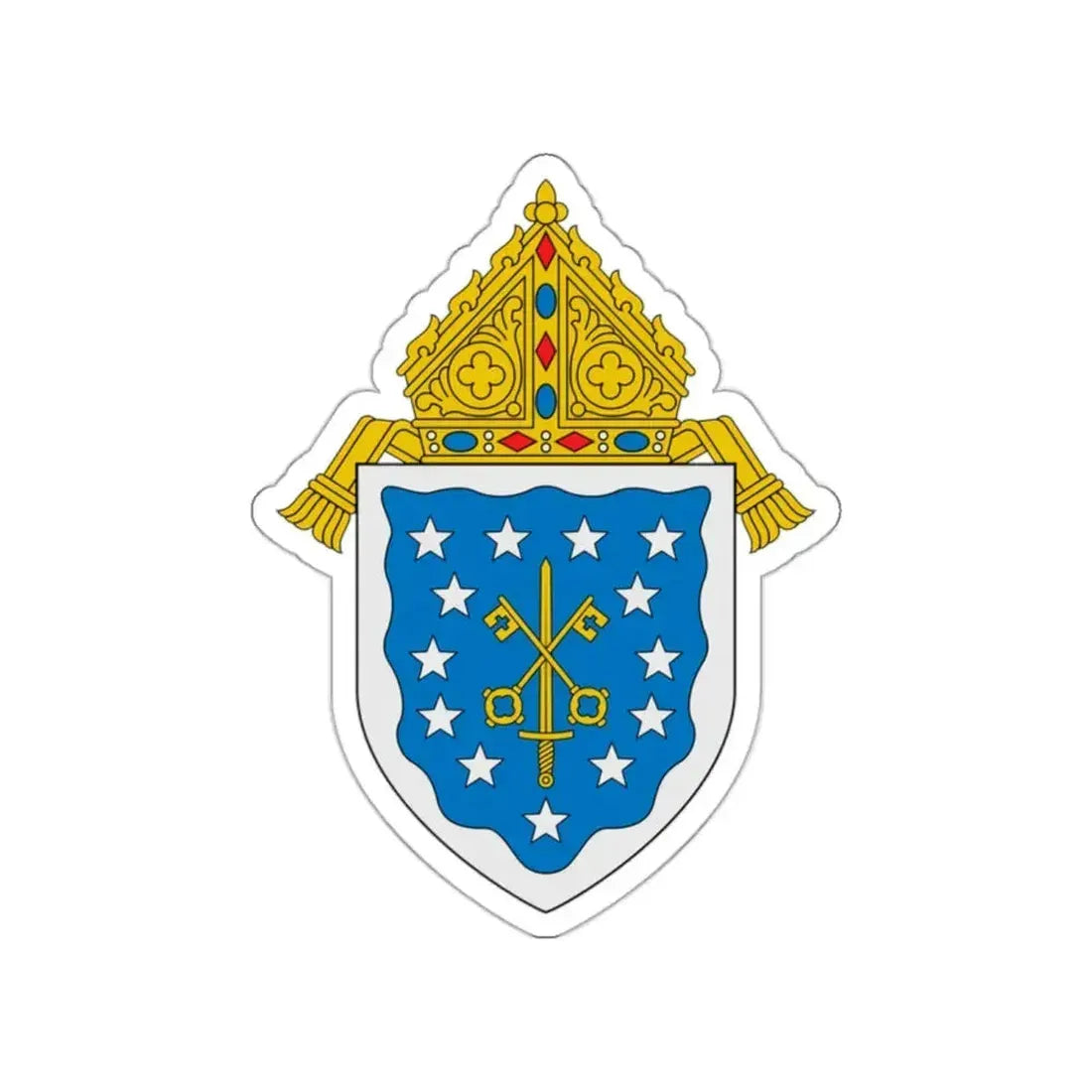 Diocese of Saint Thomas - STICKER Vinyl Die-Cut Decal White Die-Cut 2 Inch - The Sticker Space