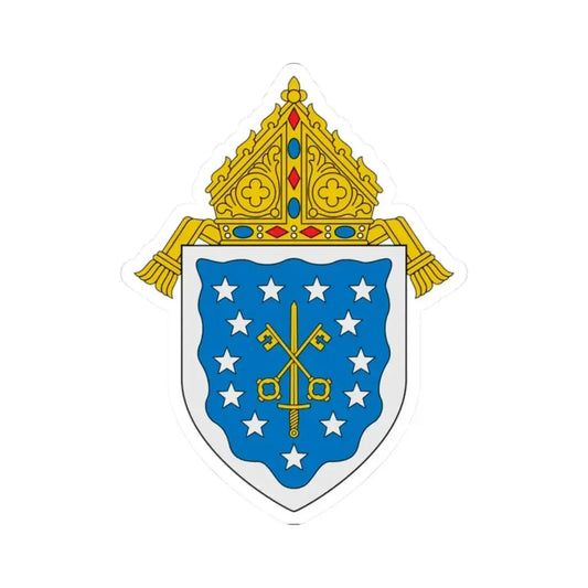 Diocese of Saint Thomas - STICKER Vinyl Kiss-Cut Decal 2 Inch White - The Sticker Space