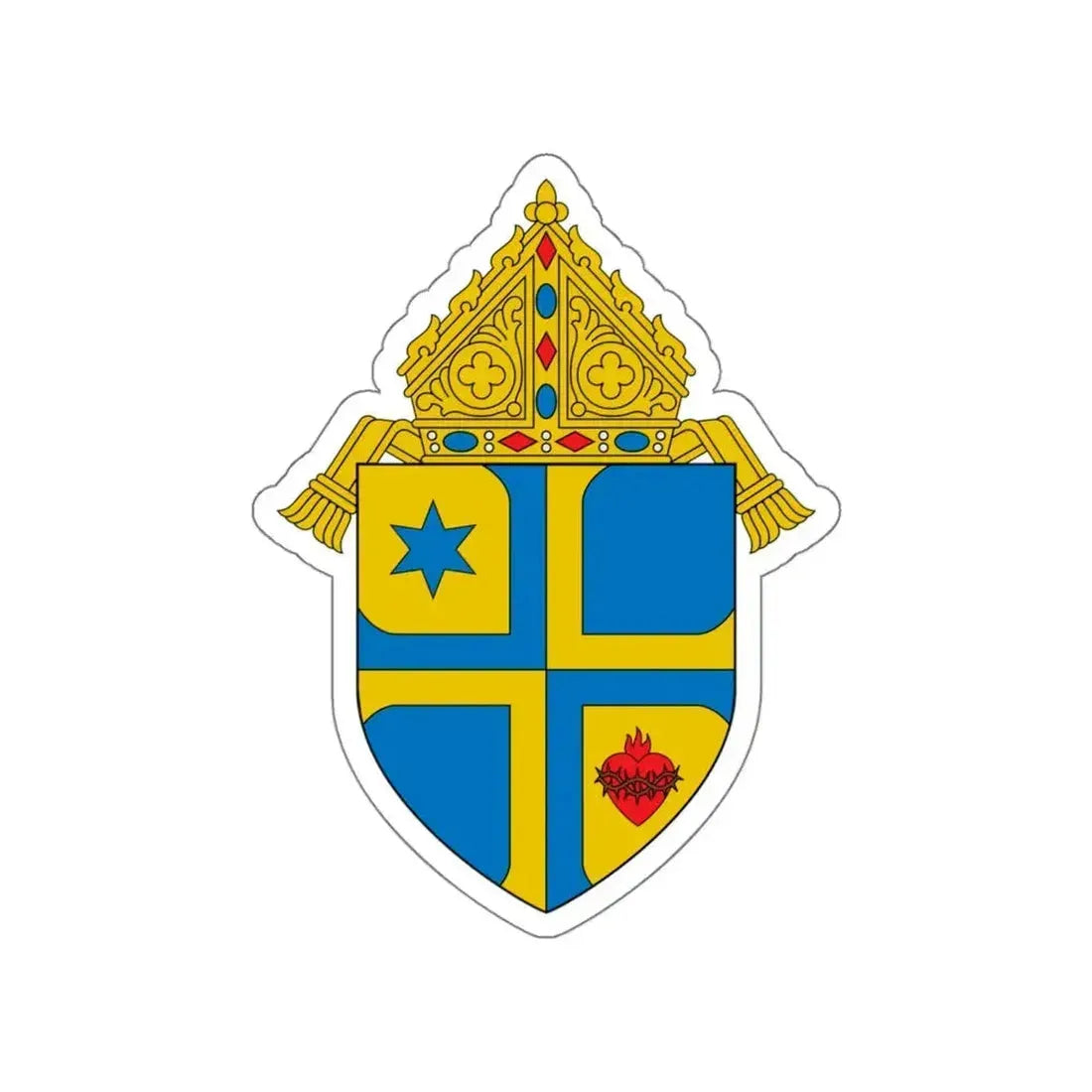 Diocese of Salina - STICKER Vinyl Die-Cut Decal White Die-Cut 6 Inch - The Sticker Space