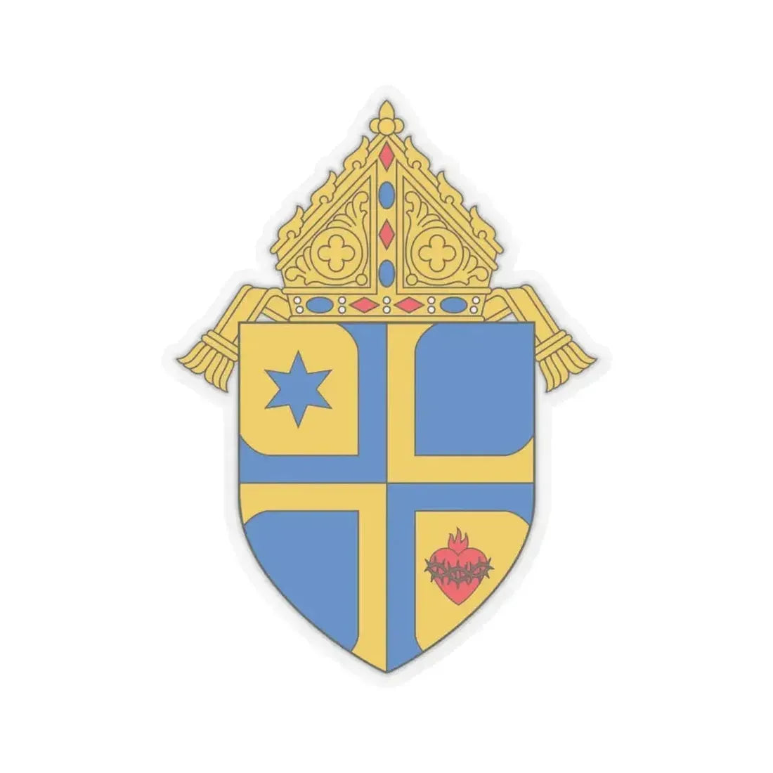 Diocese of Salina - STICKER Vinyl Kiss-Cut Decal 4 Inch Transparent - The Sticker Space
