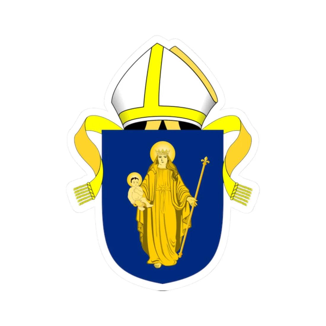 Diocese of Salisbury arms (England) (Coat of Arms) STICKER Vinyl Kiss-Cut Decal 2 Inch White - The Sticker Space
