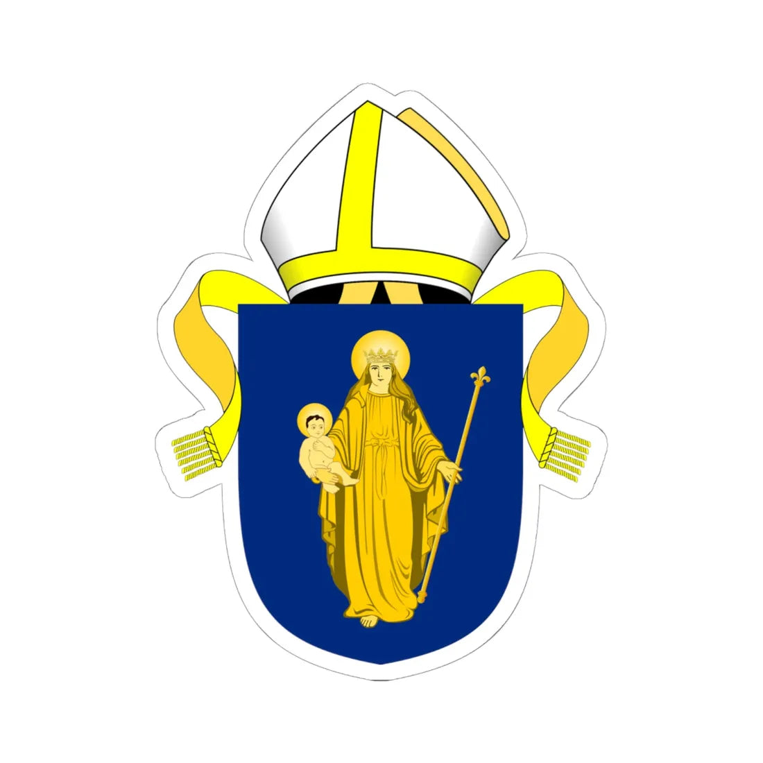 Diocese of Salisbury arms (England) (Coat of Arms) STICKER Vinyl Kiss-Cut Decal 6 Inch White - The Sticker Space