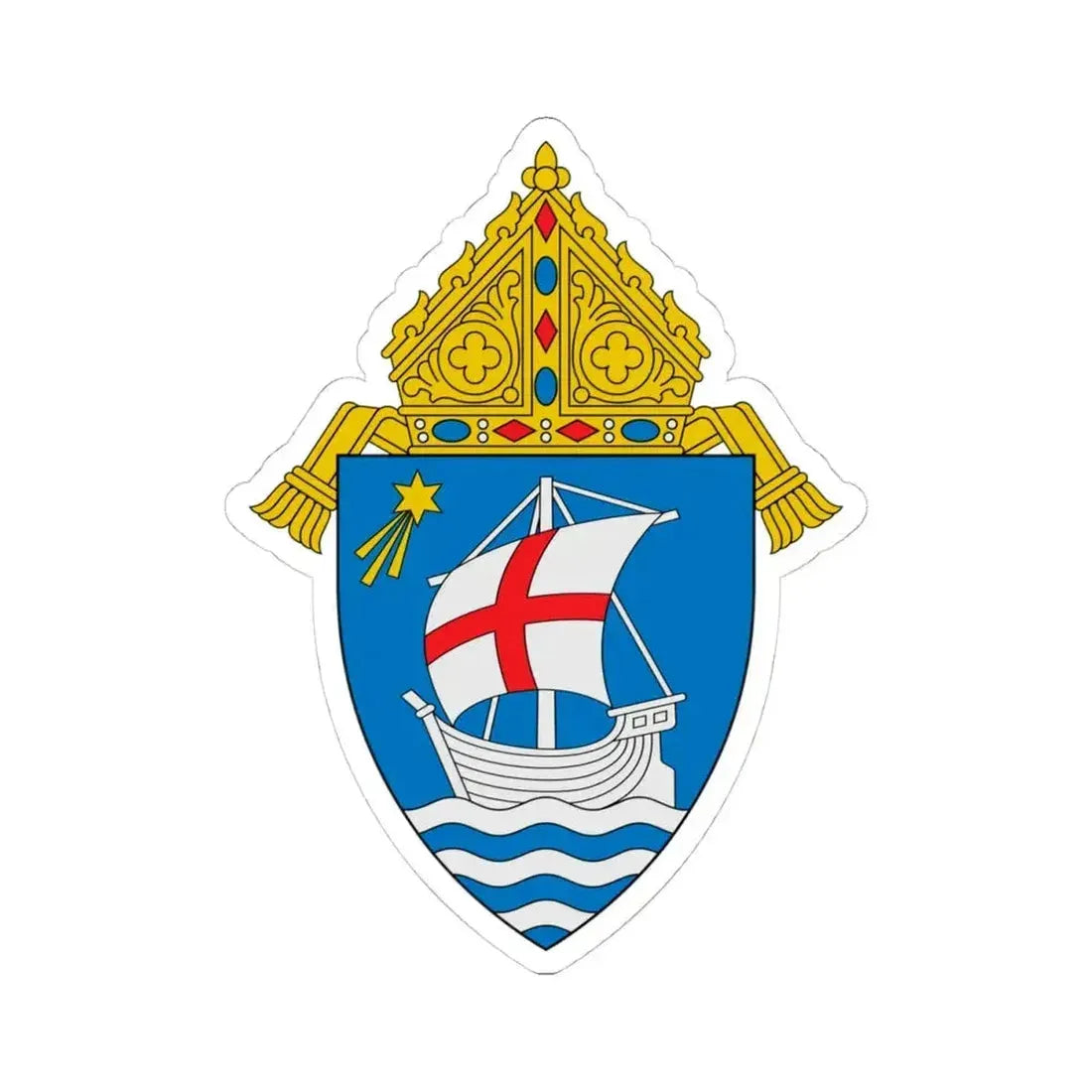 Diocese of Salt Lake City - STICKER Vinyl Kiss-Cut Decal 4 Inch White - The Sticker Space