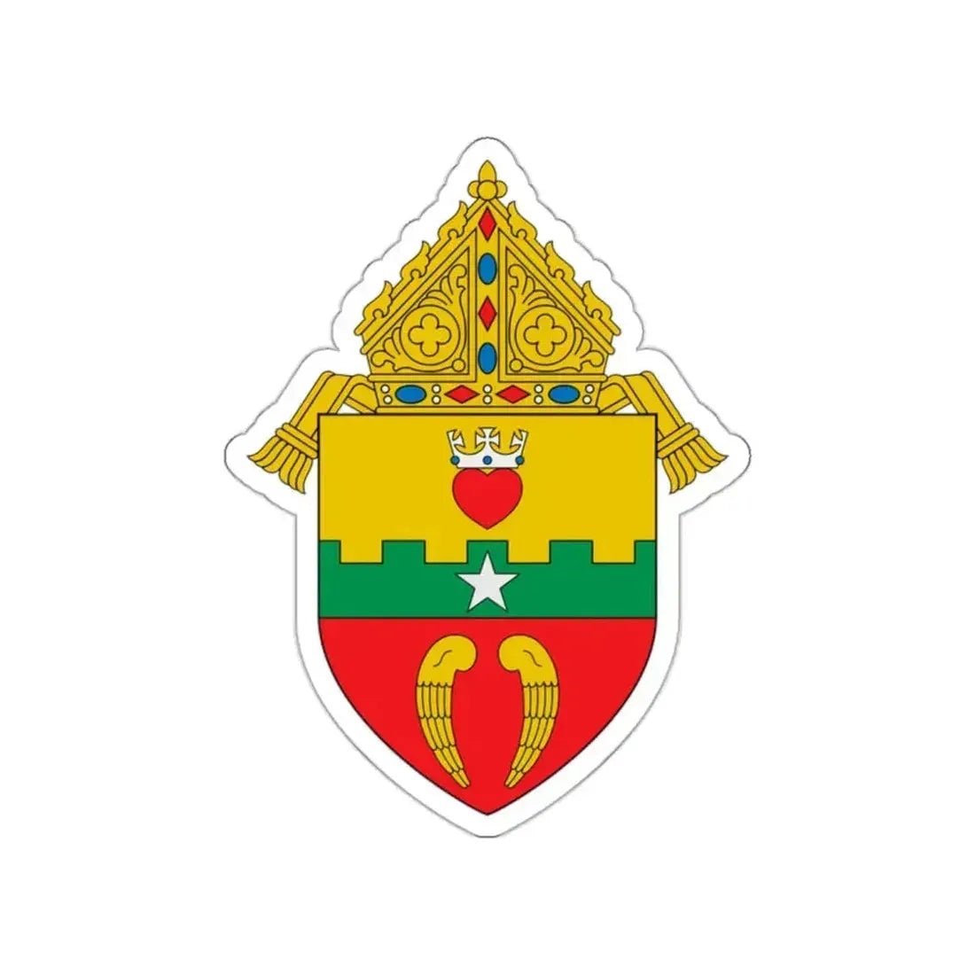 Diocese of San Angelo - STICKER Vinyl Die-Cut Decal White Die-Cut 2 Inch - The Sticker Space