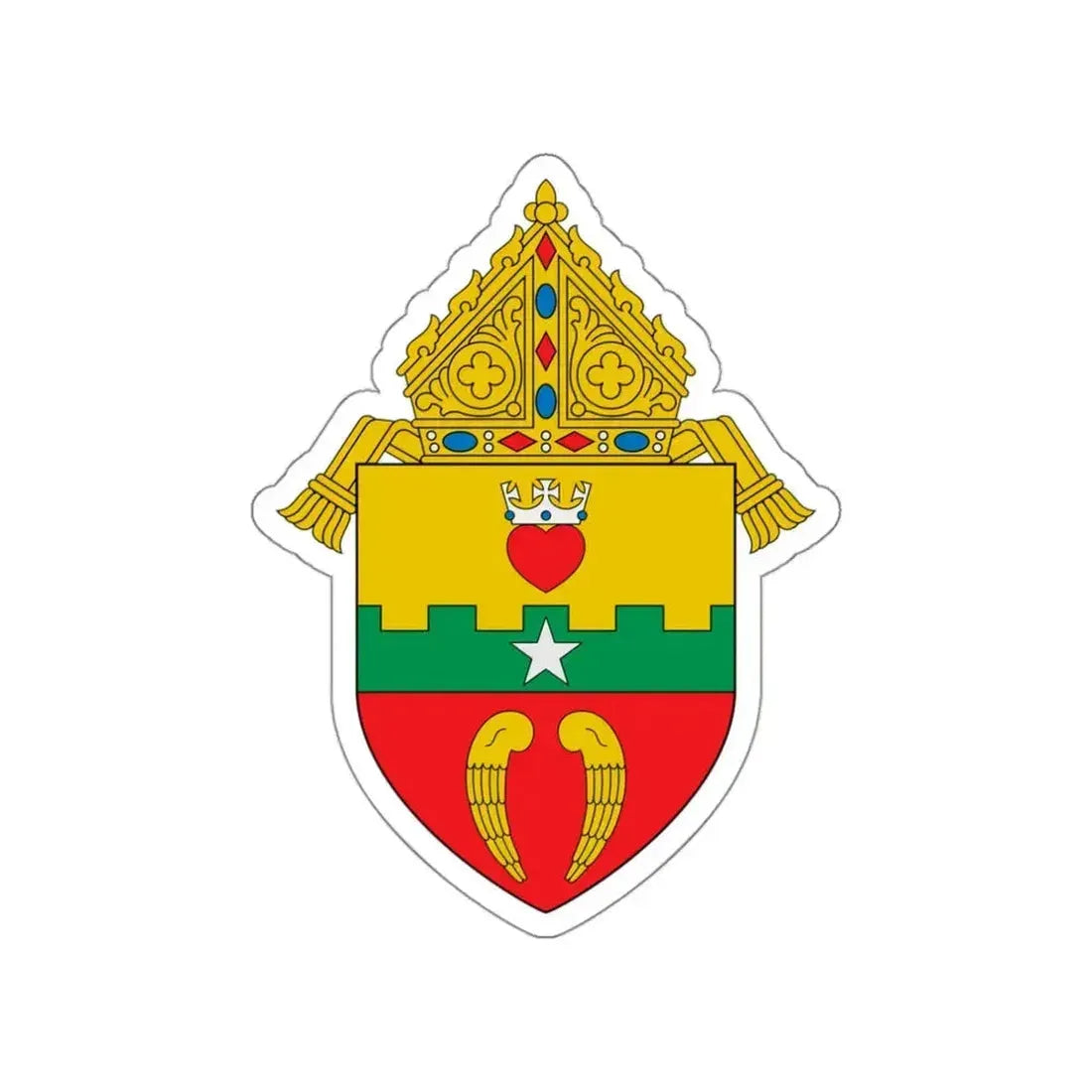 Diocese of San Angelo - STICKER Vinyl Die-Cut Decal White Die-Cut 3 Inch - The Sticker Space