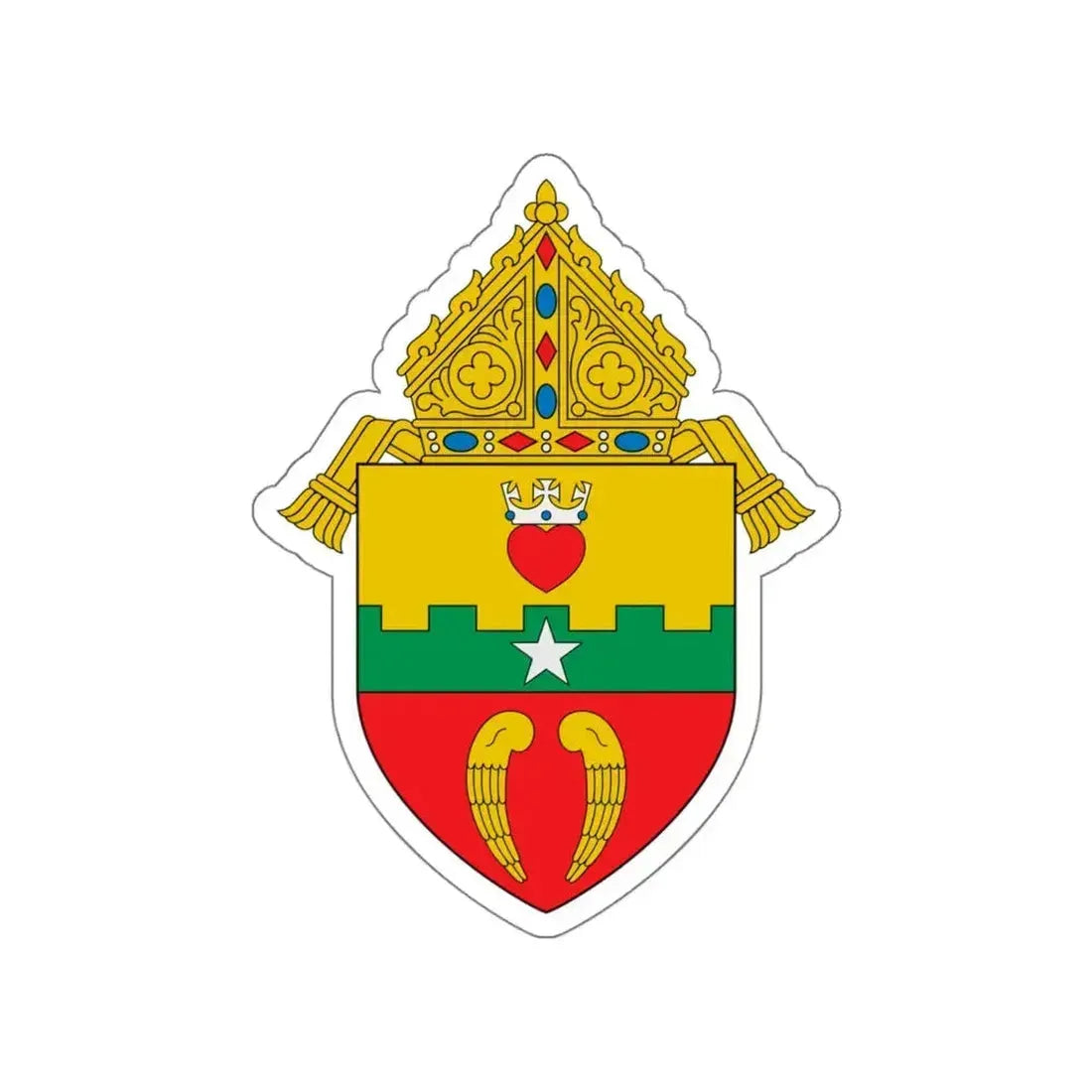 Diocese of San Angelo - STICKER Vinyl Die-Cut Decal White Die-Cut 4 Inch - The Sticker Space